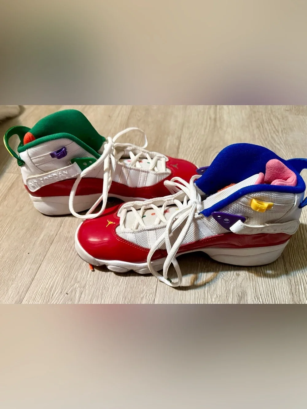 Nike Air Jordan 6 Rings MultiColor Sneakers, Size 7Y
